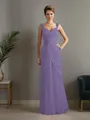 Sheath/Column Straps Statuesque Sleeveless Floor-Length Chiffon Mother of the Bride Dress With Beading