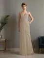 Sheath/Column Straps Statuesque Sleeveless Floor-Length Chiffon Mother of the Bride Dress With Beading