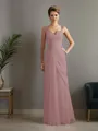 Sheath/Column Straps Statuesque Sleeveless Floor-Length Chiffon Mother of the Bride Dress With Beading