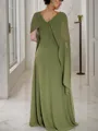 Unique Sheath/Column Scoop Sleeveless Floor-Length Chiffon Mother of the Bride Dress