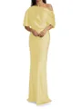 Sheath/Column One-Shoulder Resplendent 1/2 Sleeves Floor-Length Silk like Satin Mother of the Bride Dress