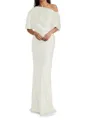 Sheath/Column One-Shoulder Resplendent 1/2 Sleeves Floor-Length Silk like Satin Mother of the Bride Dress
