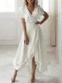 A-line V-Neck Sleeveless Asymmetrical Flattering Chiffon Mother of the Bride Dress