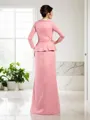 Sheath/Column Square Sleeveless Floor-Length Silk like Satin Gracious Mother of the Bride Dress