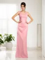 Sheath/Column Square Sleeveless Floor-Length Silk like Satin Gracious Mother of the Bride Dress