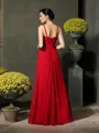 A-line Glamorous Spaghetti Straps Sleeveless Floor-Length Chiffon Mother of the Bride Dress With Beading