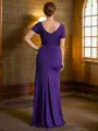 Sheath/Column Square Chic Short Sleeves Floor-Length Jersey Mother of the Bride Dresses