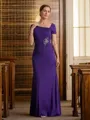 Sheath/Column Square Chic Short Sleeves Floor-Length Jersey Mother of the Bride Dresses