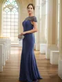 Sheath/Column Bateau Tasteful Short Sleeves Floor-Length Chiffon Mother of the Bride Dresses