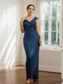 Sheath/Column V-Neck Understated Sleeveless Floor-Length Mother of the Bride Dresses