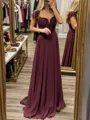 Classy A-line Sweetheart Short Sleeves Chiffon Floor-Length Mother of the Bride Dress with Appliques Lace