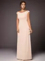 Chic Sheath/Column Bateau Sleeveless Stretch Crepe Floor-Length Mother of the Bride Dress With Applique