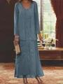 Elegant Sheath Sweetheart Sequin Ankle-Length Chiffon Mother of the Bride Dress