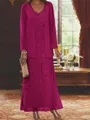 Elegant Sheath Sweetheart Sequin Ankle-Length Chiffon Mother of the Bride Dress