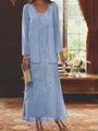 Elegant Sheath Sweetheart Sequin Ankle-Length Chiffon Mother of the Bride Dress