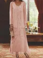 Elegant Sheath Sweetheart Sequin Ankle-Length Chiffon Mother of the Bride Dress