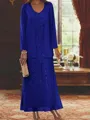 Elegant Sheath Sweetheart Sequin Ankle-Length Chiffon Mother of the Bride Dress