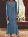 Elegant Sheath Sweetheart Sequin Ankle-Length Chiffon Mother of the Bride Dress