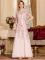 Perfect A-Line Tulle Applique Scoop Ankle-Length Mother Of The Bride Dresses