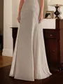 Exquisite Sheath Off-the-Shoulder Appliques Lace Floor-Length Chiffon Corset Mother of the Bride Dress