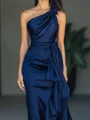 Splendid Sheath One-Shoulder Ruffles Asymmetrical Mother of the Bride Dress