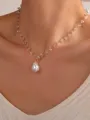 Simple Alloy With Imitation Pearl Necklaces