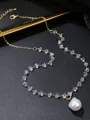 Simple Alloy With Imitation Pearl Necklaces