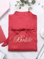 Comfortable Silk like Satin Embroidery Bride Robes