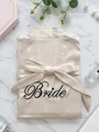 Comfortable Silk like Satin Embroidery Bride Robes