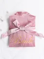 Soft Polyester Embroidery Bride Robes