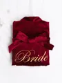 Soft Polyester Embroidery Bride Robes