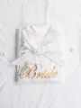 Soft Polyester Embroidery Bride Robes