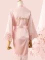 Soft Silk like Satin With Lace Bridesmaid Robes