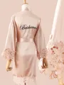 Soft Silk like Satin With Lace Bridesmaid Robes