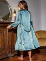 Comfortable Silk like Satin With Sash/Ribbon/Belt Pajamas&Robes
