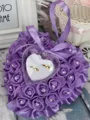 Beautiful Foam Flower With Rhinestone Ring Pillow