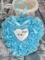 Beautiful Foam Flower With Rhinestone Ring Pillow