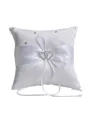 Delicate Ring Pillow In Satin With Rhinestone