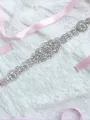Fashion Satin Sashes With Rhinestones