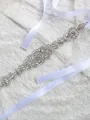 Fashion Satin Sashes With Rhinestones
