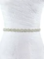 Exquisite Polyester Fiber Sashes With Rhinestones