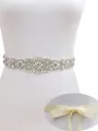 Stylish Satin Sashes With Rhinestones/Imitation Pearls