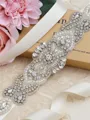 Beautiful Satin/Organza Sashes With Rhinestones/Imitation Pearls