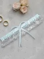 Pretty Bridal/Feminine Lace With Rhinestone Garters
