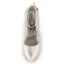 Women's Satin Stiletto Heel Closed Toe Platform Ivory Wedding Shoes With Buckle