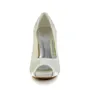 Women's Amazing Satin Stiletto Heel Ivory Wedding Shoes