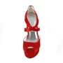 Women's Trendy Satin Peep Toe Stiletto Heel Red Wedding Shoes