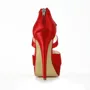 Women's Trendy Satin Peep Toe Stiletto Heel Red Wedding Shoes