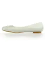 Women's Satin Closed Toe Flat Heel Ivory Wedding Shoes