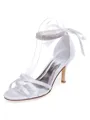 Women's Satin Peep Toe Stiletto Heel Silk Wedding Shoes